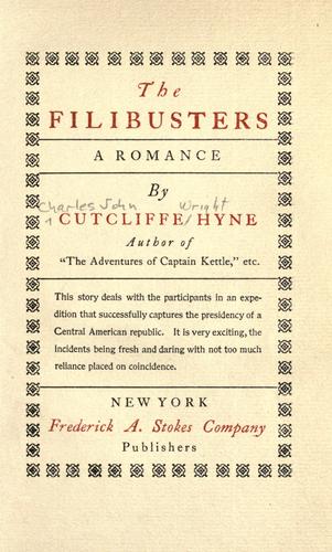 Cover of The filibusters