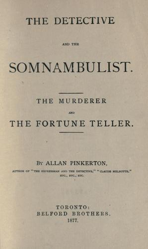 Cover of The detective and the somnambulist