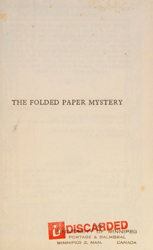 Cover of The mystery of the folded paper