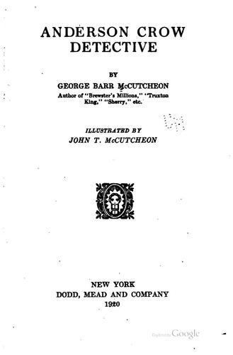 Cover of Anderson Crow, detective
