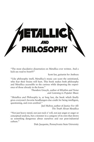 Cover of Metallica and Philosophy: A Crash Course in Brain Surgery