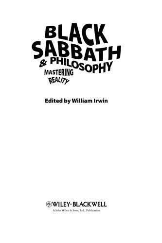 Cover of Black Sabbath and philosophy