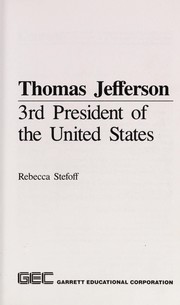 Cover of Thomas Jefferson: 3rd President of the United States