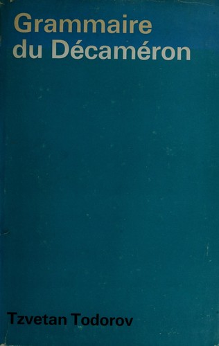 Cover of Grammaire du Décaméron