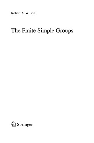 Cover of The Finite Simple Groups