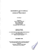 Cover of Environmental health curricula at schools of public health