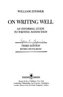 Cover of On Writing Well