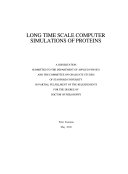 Cover of Long Time Scale Computer Simulations of Proteins