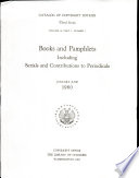 Cover of Catalog of Copyright Entries. Third Series