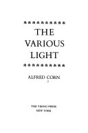 Cover of The Various Light
