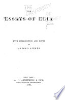 Cover of Essays of Charles Lamb