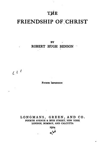 Cover of The Friendship of Christ