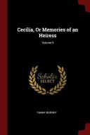 Cover of Cecilia, Or Memories of an Heiress; Volume 5