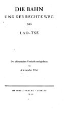Cover of Die Bahn des All und der Weg des Lebens