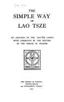 Cover of The simple way of Lao Tsze