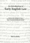Cover of An Introduction to Early English Law