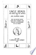 Cover of Uncle Remus, His Songs and His Sayings