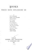 Cover of Books which Have Influenced Me