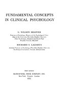 Cover of Fundamental Concepts in Clinical Psychology