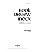 Cover of Book Review Index