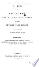Cover of Letters of Mrs. Adams