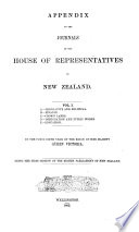 Cover of Appendix to the Journals of the House of Representatives of New Zealand