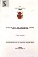 Cover of Genelkurmay Askeri Tarih ve Stratejik Etüt Başkanlığı süreli yayınları makaleler dizini