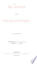 Cover of The Autocrat of the Breakfast-table