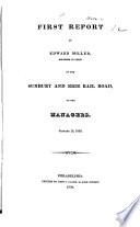 Cover of First Report of Edward Miller, Engineer in Chief of the Sunbury and Erie Rail Road, to the Managers