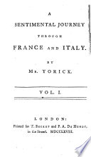 Cover of A Sentimental Journey Through France and Italy