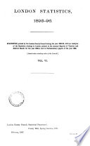 Cover of London Statistics