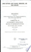 Cover of Links Between Agent Orange, Herbicides, and Rare Diseases