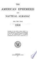 Cover of The American Ephemeris and Nautical Almanac