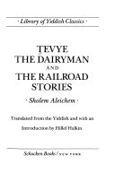 Cover of Tevye the Dairyman and The Railroad Stories