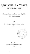 Cover of Leonardo Da Vinci's Note-books