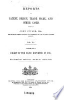 Cover of Reports of Patent, Design, Trade Mark, and Other Cases