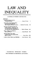 Cover of Law & Inequality