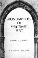 Cover of Monuments of Medieval Art