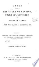 Cover of Cases Decided in the Court of Session, Court of Justiciary, and House of Lords