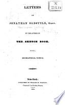Cover of Letters of Jonathan Oldstyle, Gent