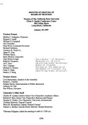 Cover of Minutes of the Meeting of the Board of Trustees, the California State University