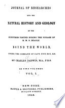 Cover of Journal of Researches Into the Natural History and Geology of the Countries Visited During the Voyage of H.M.S. "Beagle" Round the World, Under the Command of Capt. Fitz Roy