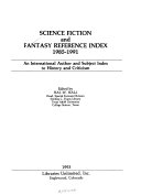 Cover of Science Fiction and Fantasy Reference Index, 1985-1991