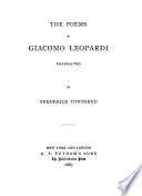 Cover of The Poems of Giacomo Leopardi