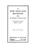 Cover of A New England Boyhood