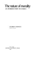 Cover of The Nature of Morality
