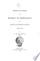 Cover of Annual Report of the Bureau of American Ethnology to the Secretary of the Smithsonian Institution