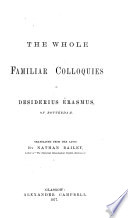 Cover of The Whole Familiar Colloquies of Desiderius Erasmus of Rotterdam