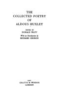 Cover of The Collected Poetry of Aldous Huxley