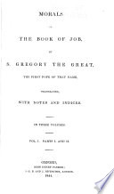 Cover of Morals on the Book of Job